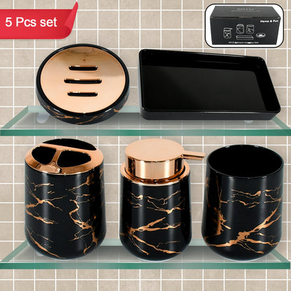 Bathroom Accessory Set Bathroom Decor Premium Quality (5 PCS)