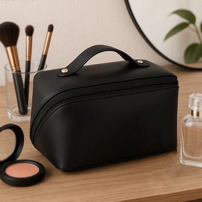 Travel Makeup & Toiletry Organizer Pouch with Zipper & Handle (1 Pc / Mix Color)