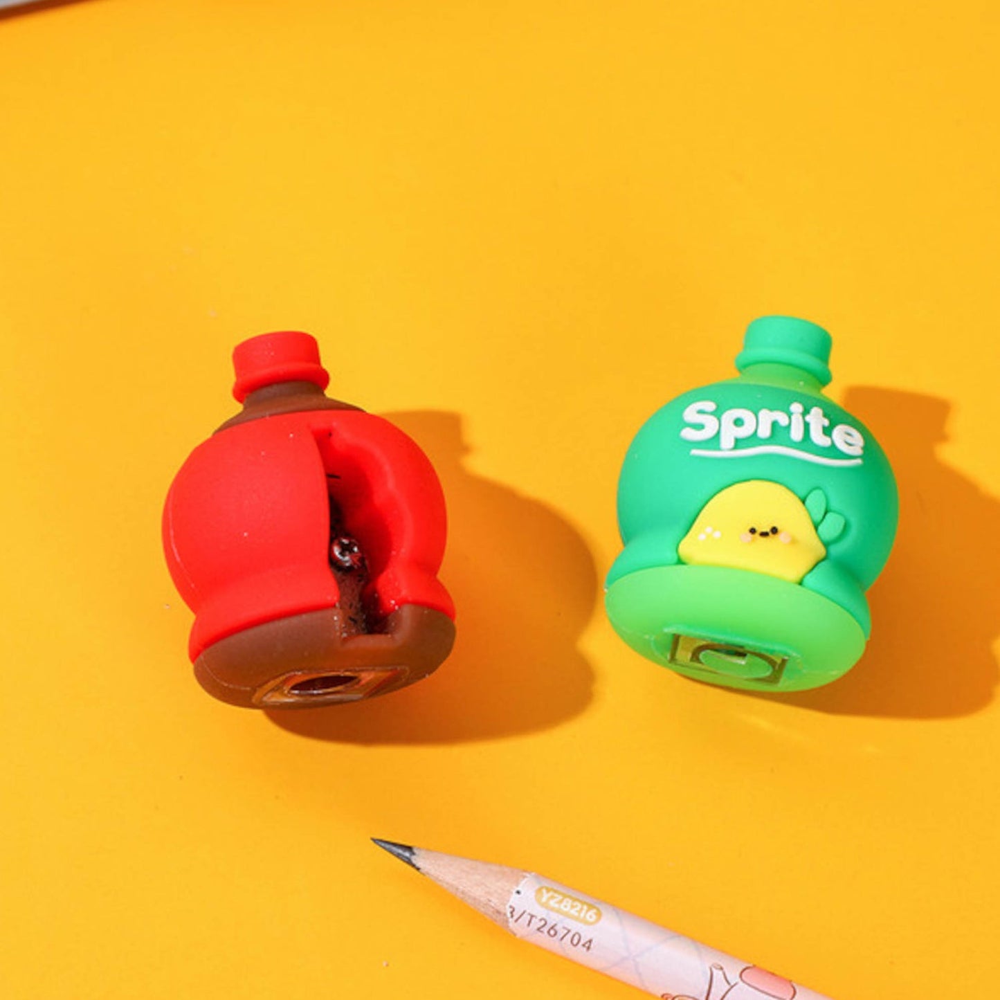 2-in-1 3D Cold Drink Bottle Shape Rubber Pencil  Set, Boys Girls Gifts (1 Pc )